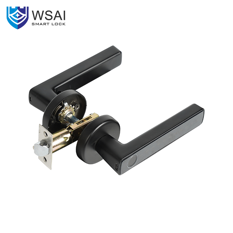 Custom Wholesale Tuya Fingerprint Aluminum/Wood/Steel Lock Cloud Digital Code Key Entry Smart Metal Lock Wi-Fi Enabled 2-Year