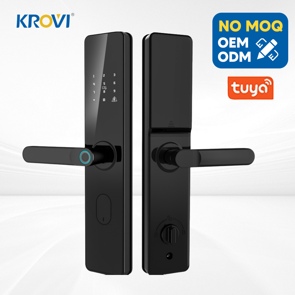 Smart Lock WIFI Tuya TTlock APP Control Fingerprint Electronic Digital Touch Screen Code Key Smart Door Lock