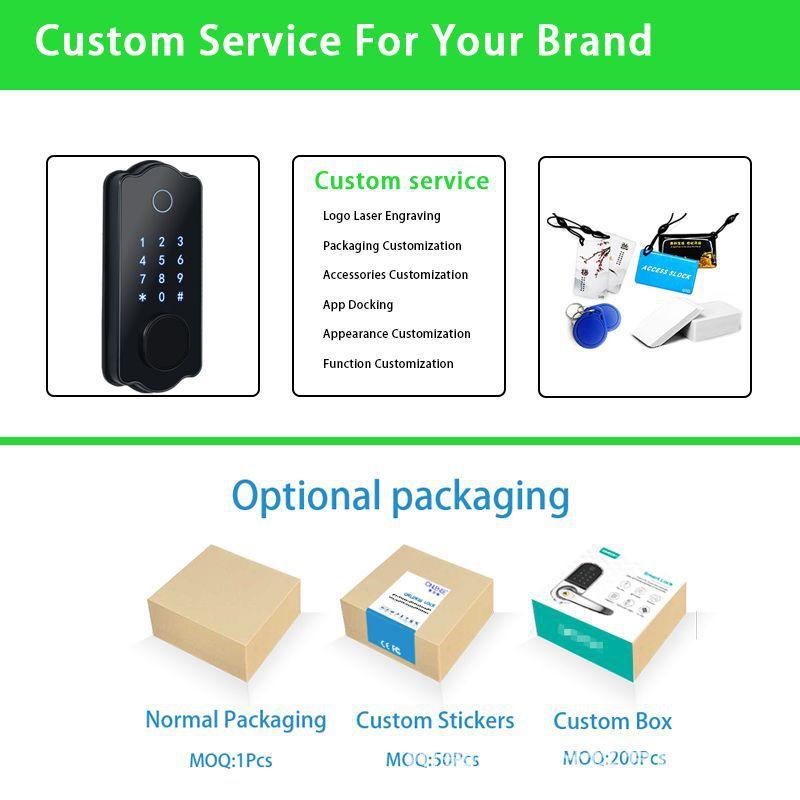 High Security Anti-Peep Code Fingerprint Door Handle WiFi APP Intelligent Digital Smart Door Lock