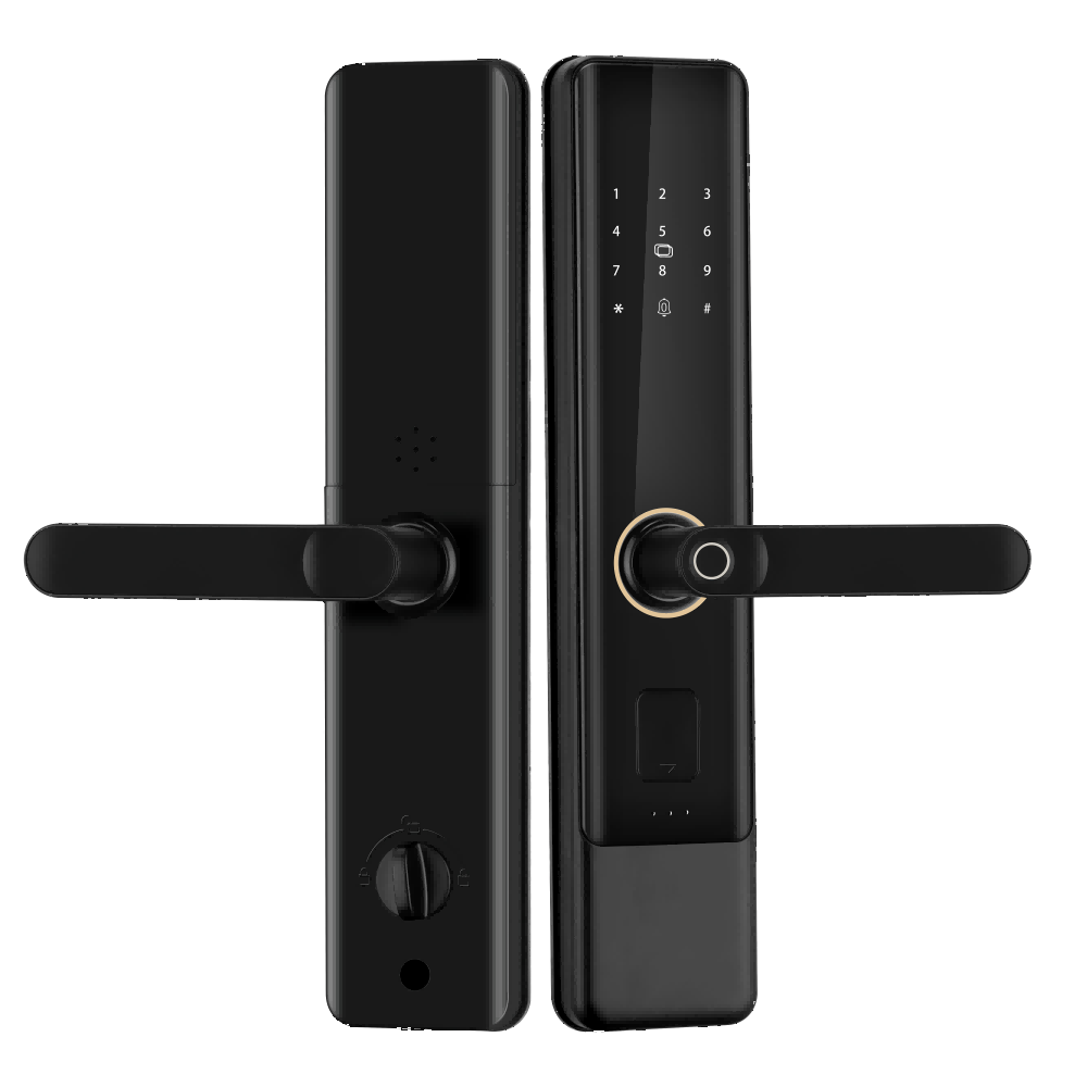 TY Smart Door Lock Wholesale Biometric Fingerprint &amp; Password Aluminum Alloy &amp; Wood Door WiFi Network