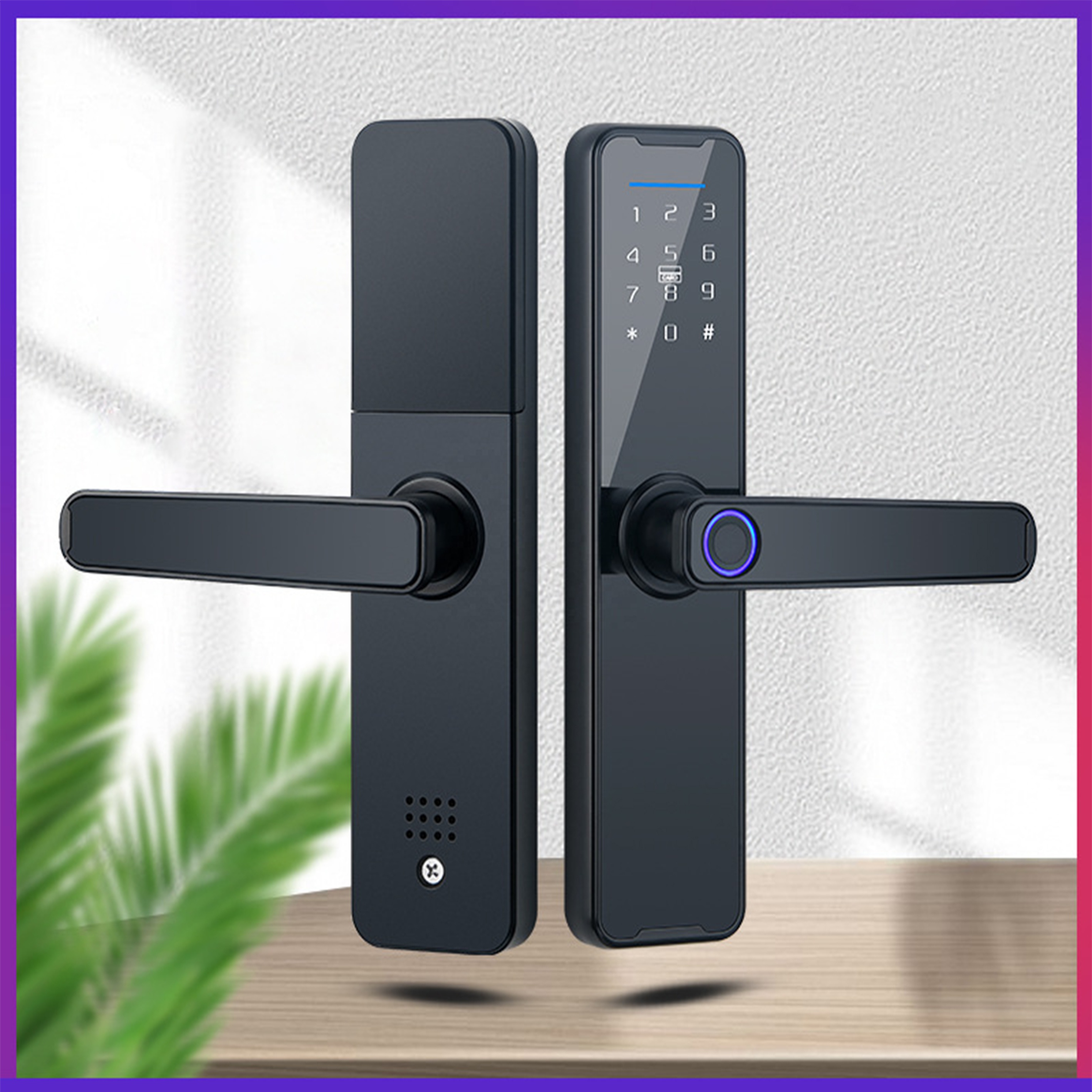 High Security Anti Theft Smart Door Lock Tuya Wifi Biometric Intelligent Ttlock Electronic Fingerprint Smart Locks
