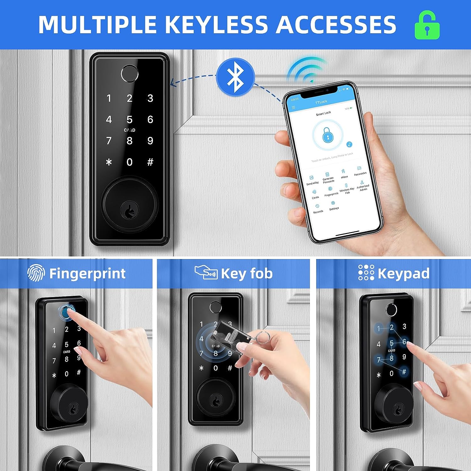 Best-Selling Custom Smart Door Lock with Keypad Electronic Code Smart Lock With APP Remote Control