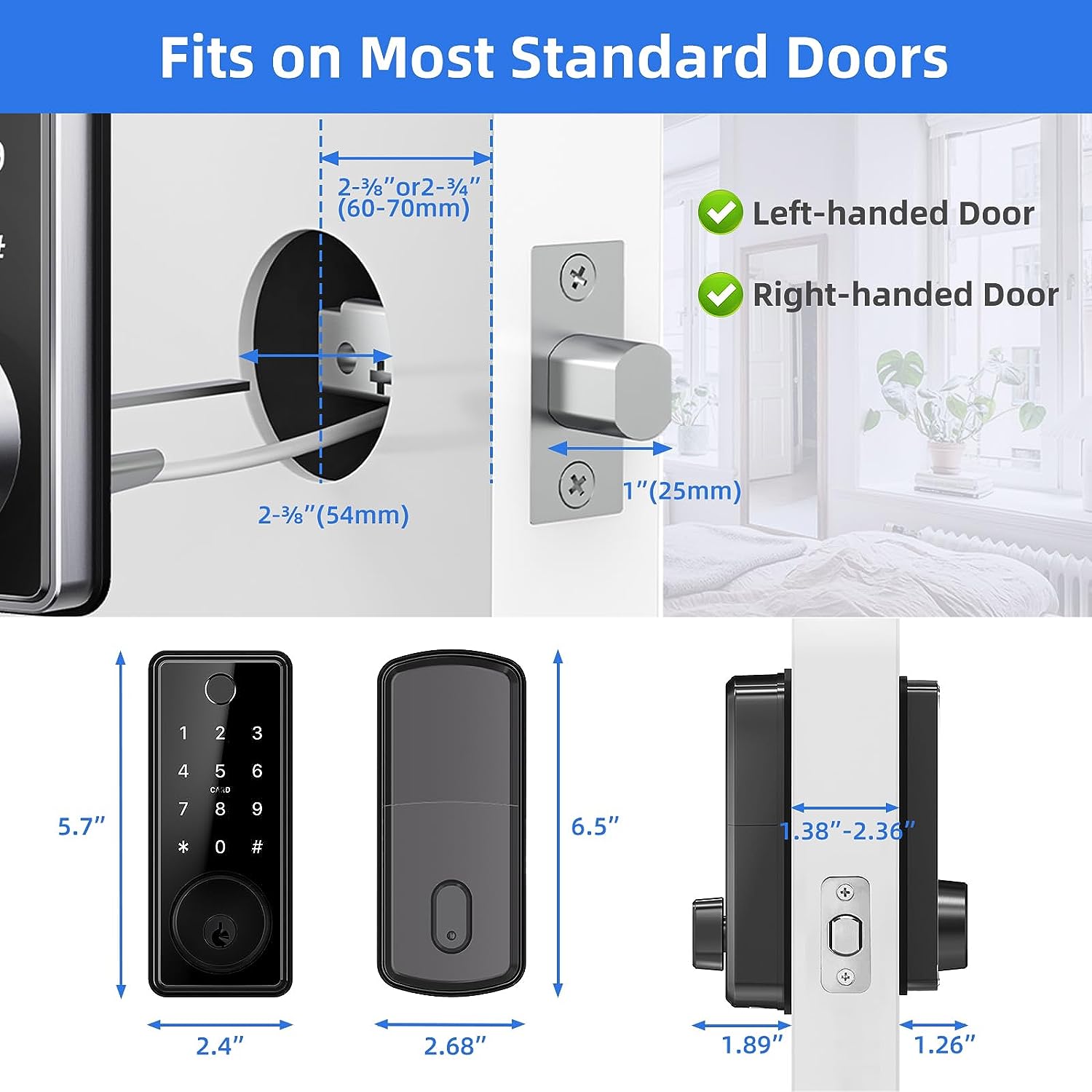 Best-Selling Custom Smart Door Lock with Keypad Electronic Code Smart Lock With APP Remote Control