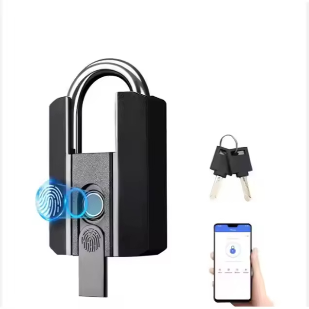 TTLock Rechargeable Fingerprint Key Smart Padlock with for Quick Unlock Zinc Alloy Shell IP67 Waterproof for 500,000 Uses