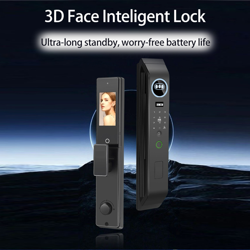 3D Face Palm Vein Recognition Fingerprint Remote Unlock WeChat Temp Code Anti-Theft Cloud Aluminum Alloy Smart Electronic Steel