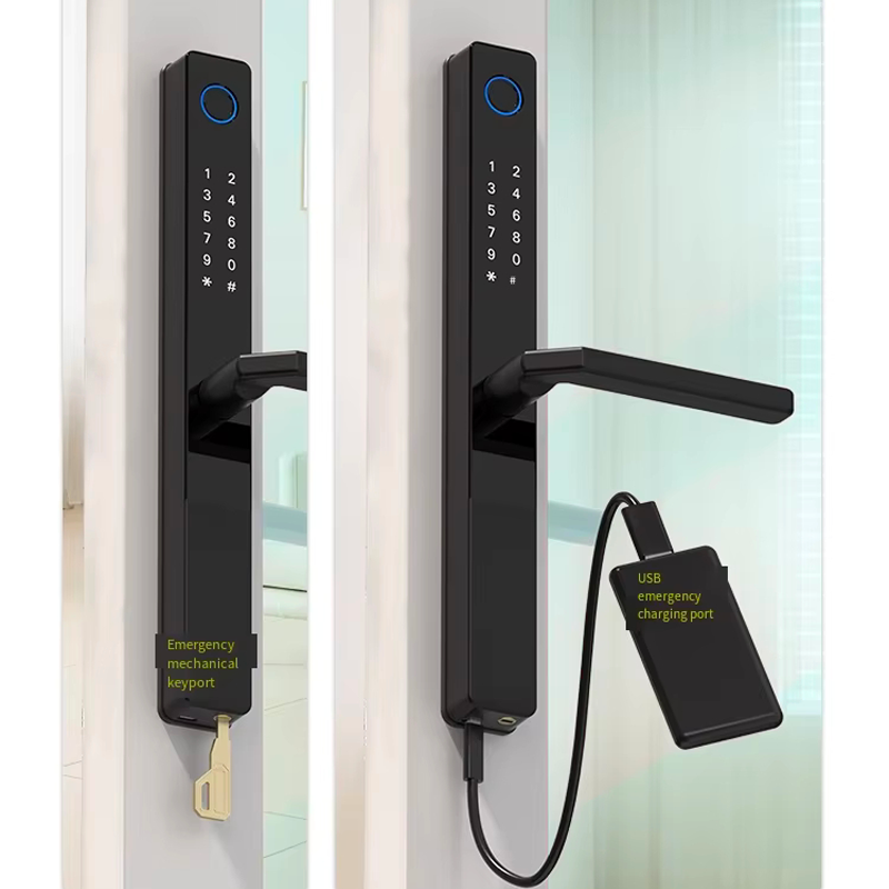 Tuya TTLock APP Aluminum Alloy Durable Door Lock Home WiFi Network Digital Smart Fingerprint Slim Door Lock
