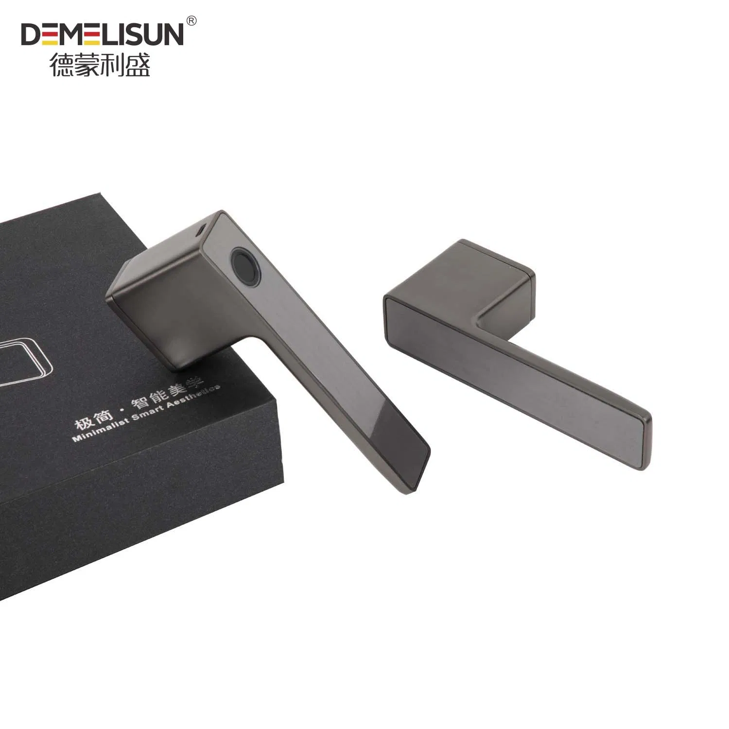 Nordic Office Entry Lever Smart Gate Biometric Fingerprint Security Smart Rim Door Locks