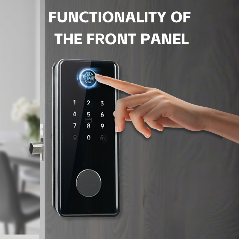 TONYON New Arrival Cerradura Inteligente Biometric Keypad Card Door Intelligent Digital Smart Deadbolt Lock for Home Use Key