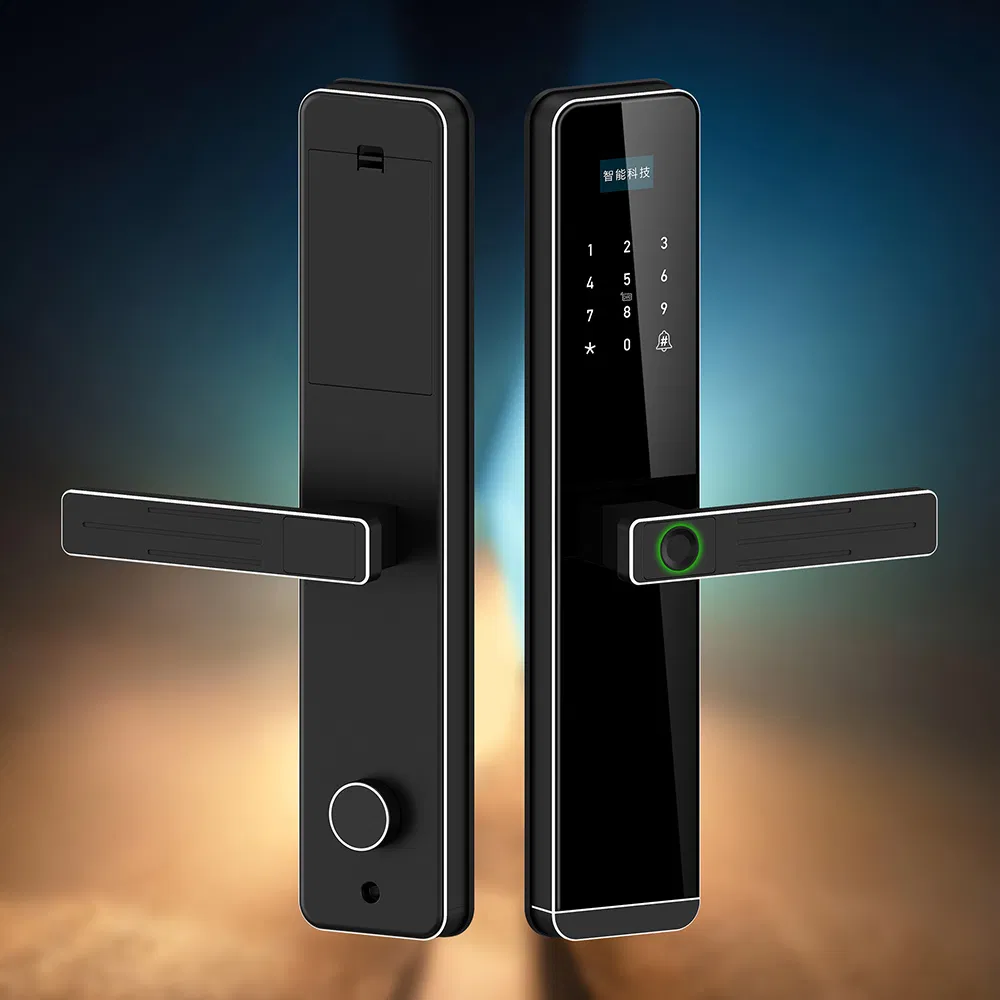 Smart Home Outdoor Gate Door Electric Rim Lock Tuya APP Fingerprint Control Lock