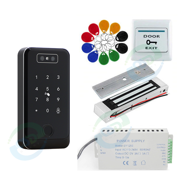 TTLock Smart Home Office Access Control System Facial Recognition Biometric Fingerprint Lock Secure Glass Door Password Tuya