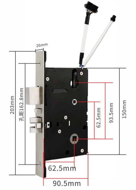 Keyless Digital Password RFID Anti-Theft Mortise Ttlock Door Lock Factory Image 1