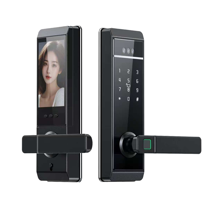 S810Max Smart Lock with Camera &amp; Tuya Wifi App Face Palm Fingerprint Recognition Card Code Key Multi-unlock Ways for Home