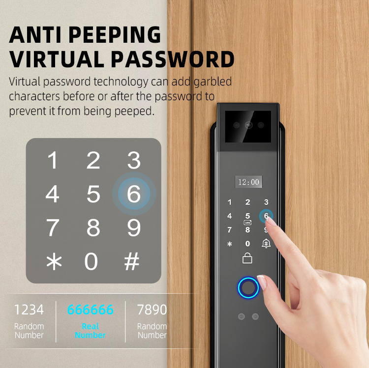 Hot Selling 3D Face Recognition TUYA APP Smart Door Lock for Home Office Security