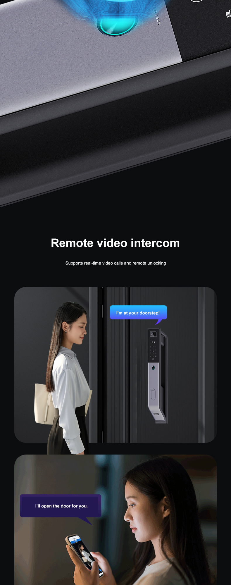 Card Unlock Aluminum Door