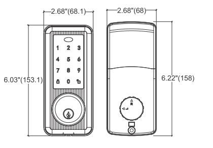 Luxury Smart Lock with Passcode Keypad Memory Card for for Steel Door Home Office