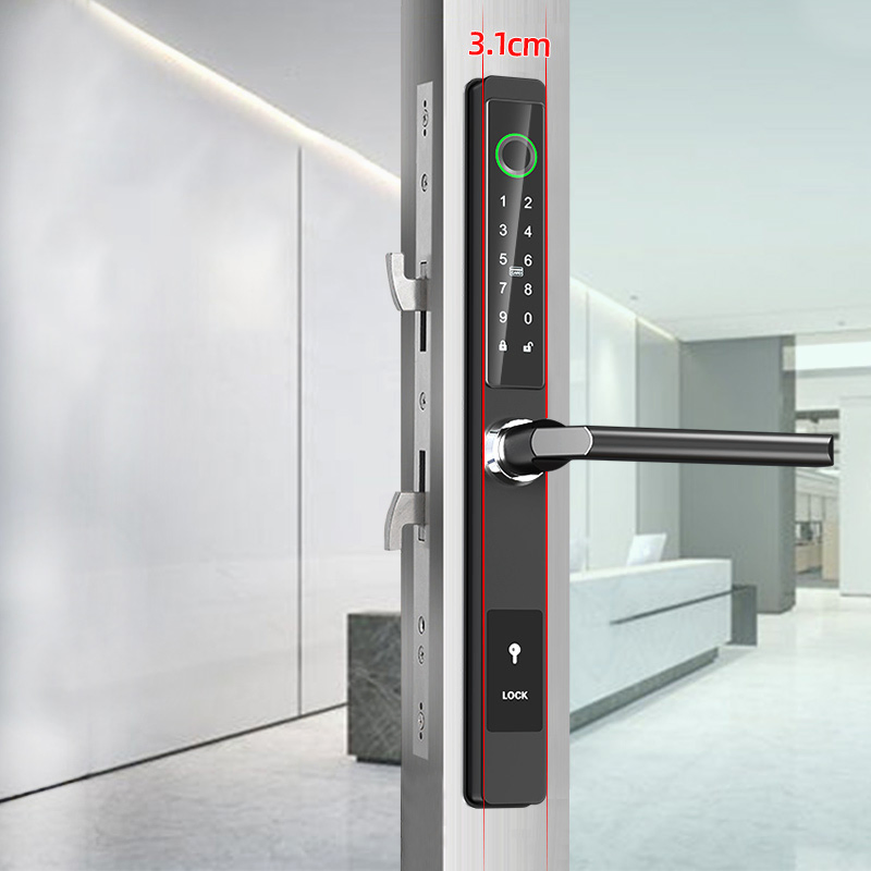 European Style Slim Fingerprint Digital Door Lock with 2885 Mortise