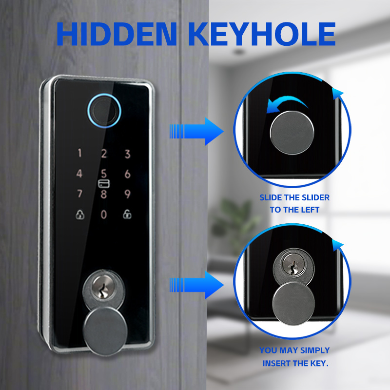 TONYON New Arrival Cerradura Inteligente Biometric Keypad Card Door Intelligent Digital Smart Deadbolt Lock for Home Use Key