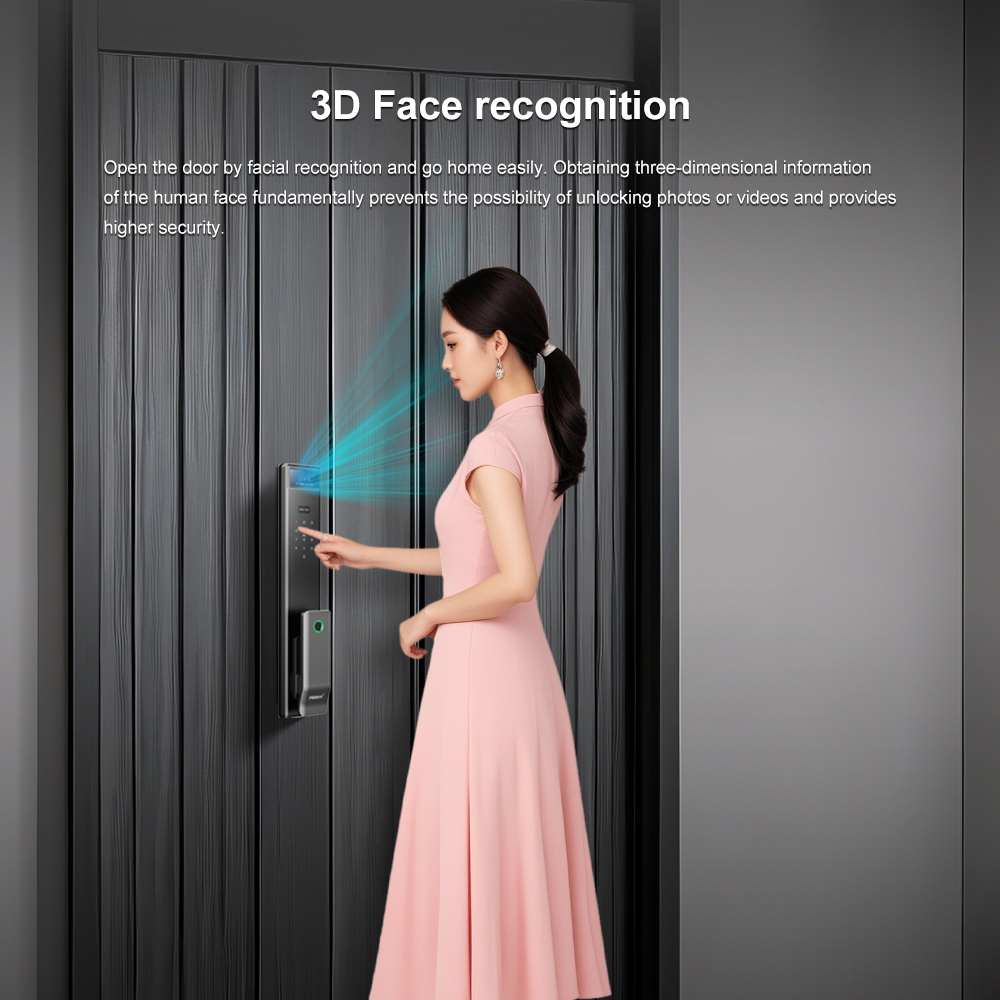 CNC Precision Engraving Smart Lock Palm Vein Face Recognition Hotel Apartment Tuya APP Remote Control Smart Lock