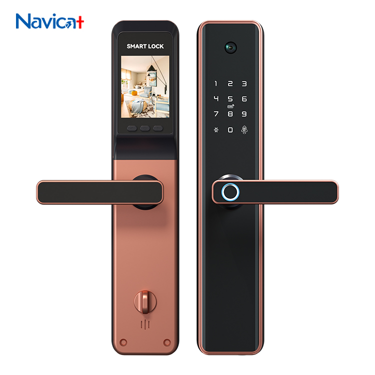 More Popular Keyless Entry Digital Fingerprint Password Tuya App Wifi Smart Door Lock With Camera for Apartment Room