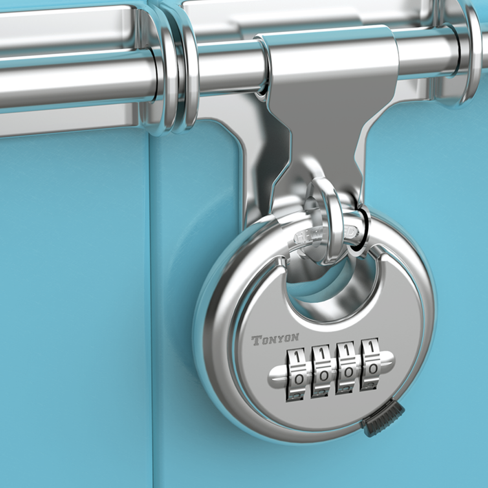 Tonyon Factory High Quality Customized Wholesale 4 Digits Password Disc Padlock With Key Padlocks