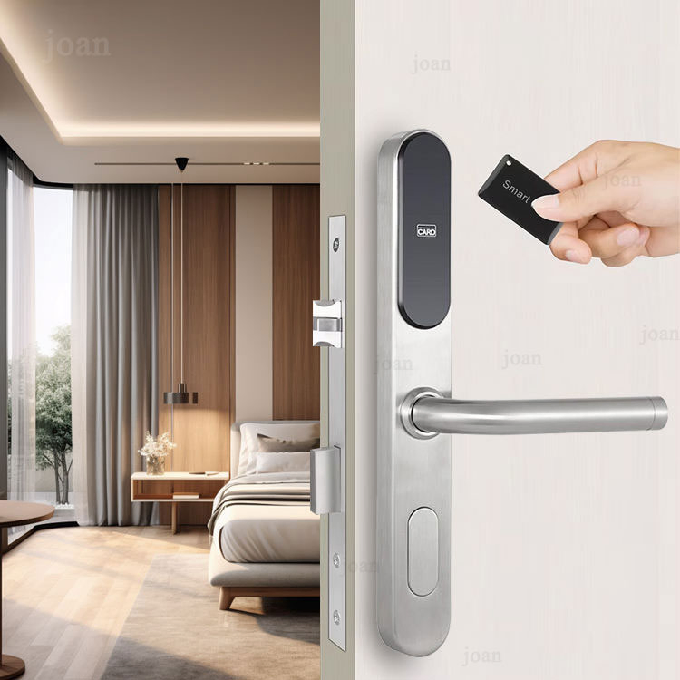 Slim Body Digital MIFARE Card 5-Star High End Stainless Steel CE Certificate Lock for Sliding Door 3585 European-Standard Mortise Hotel Door Card Lock