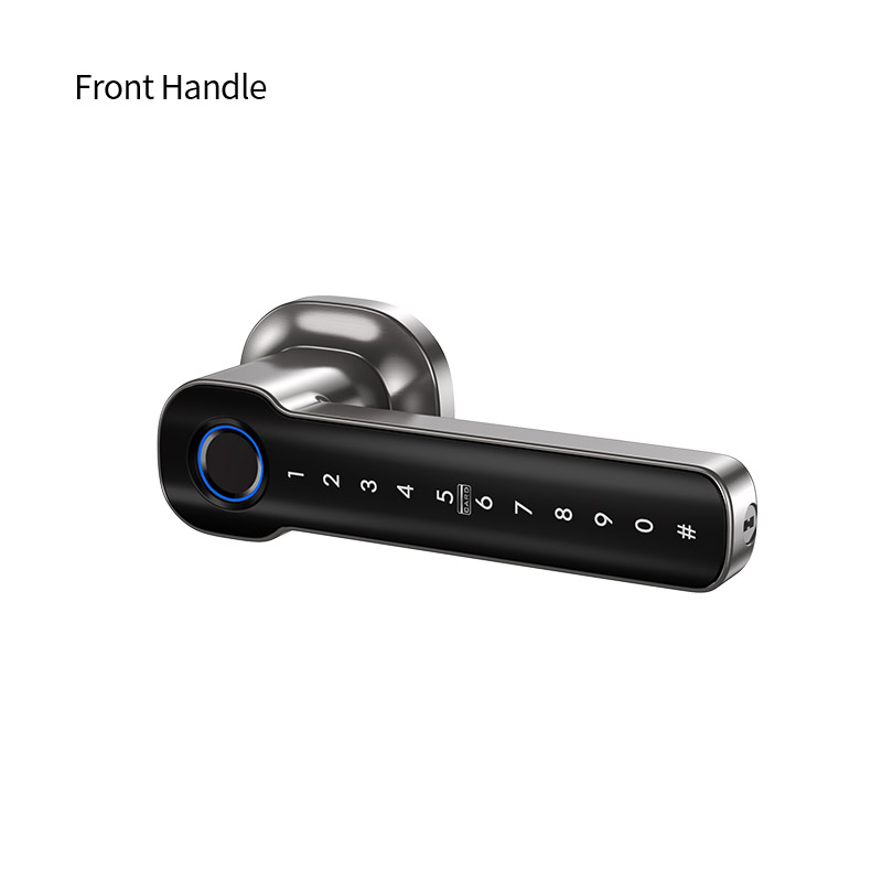 Smart Handle Fingerprint Lock Keyless Entry for Home and Office Aluminum Alloy Door with Cloud Data Storage Option (HL50)