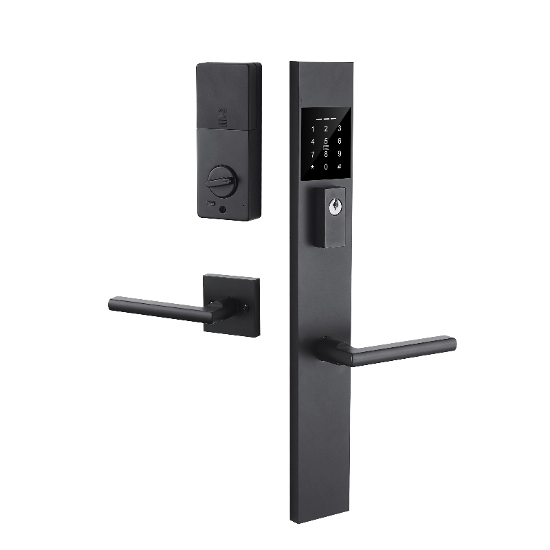 Modern Security Keyless Entry Handleset Touch Screen Keypad Smart Door Locks for Front Door, Household Villa