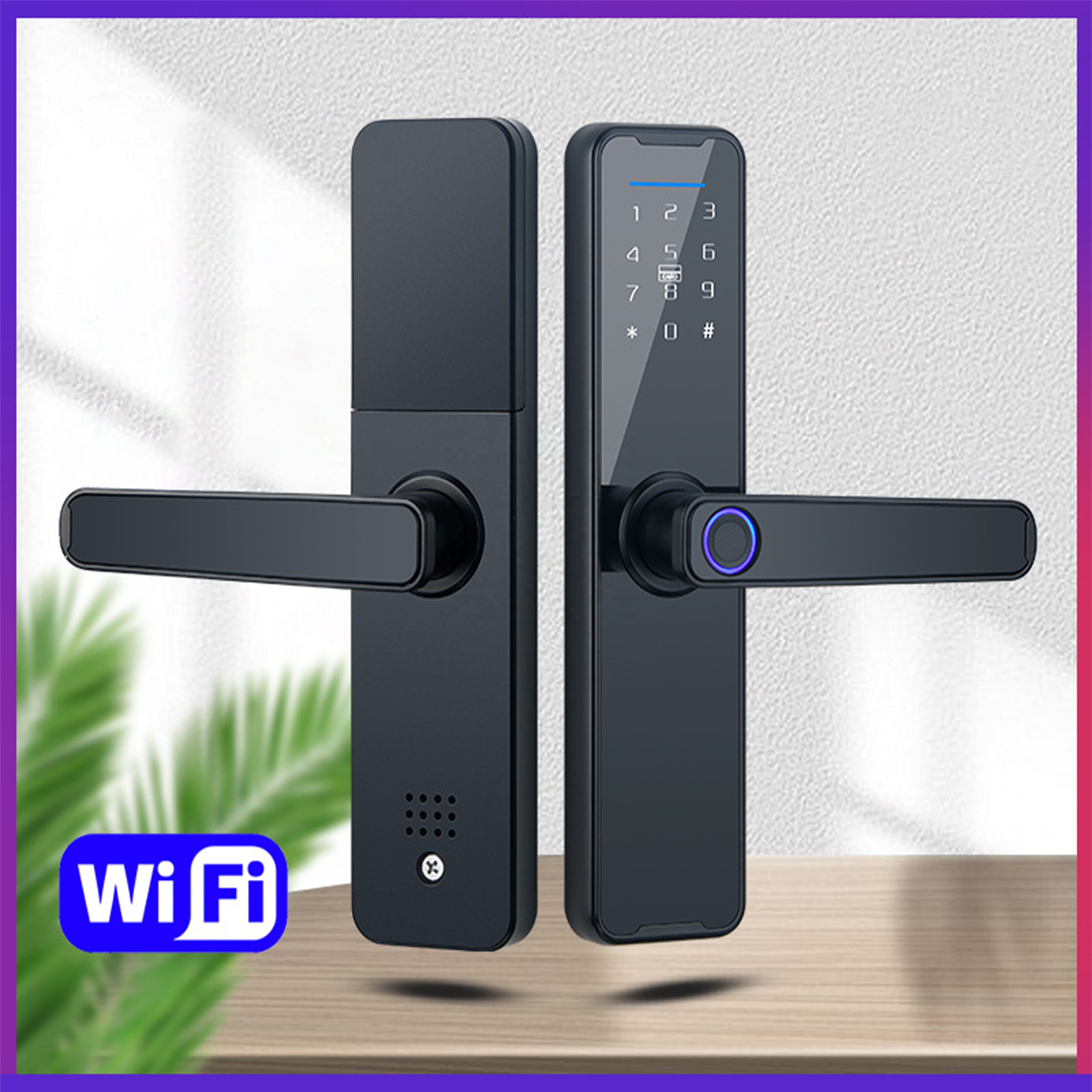 High Security Anti Theft Smart Door Lock Tuya Wifi Biometric Intelligent Ttlock Electronic Fingerprint Smart Locks