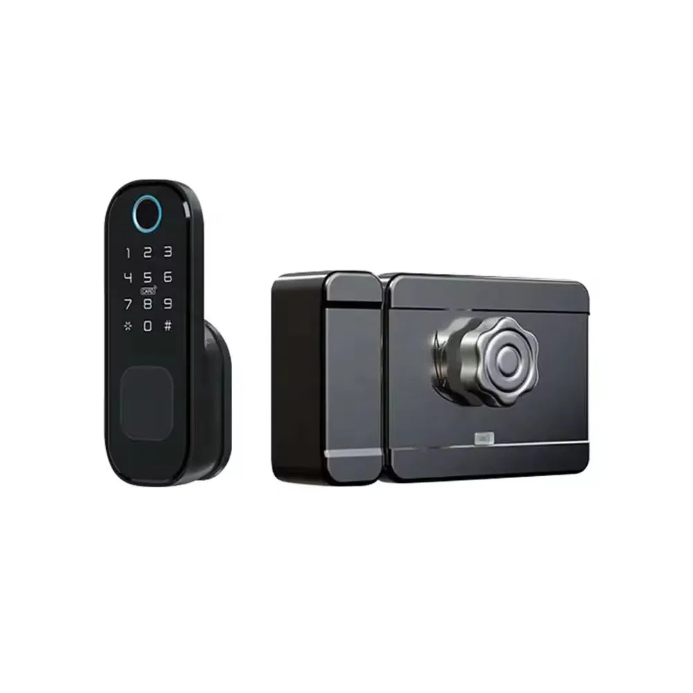 Rim Lock Waterproof Fingerprint Sensor Card Reader Electronic Smart Lock