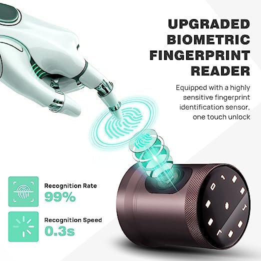 Smart Biometric Digital Lock Door Knob Fingerprint Door Lock for Outdoor Use