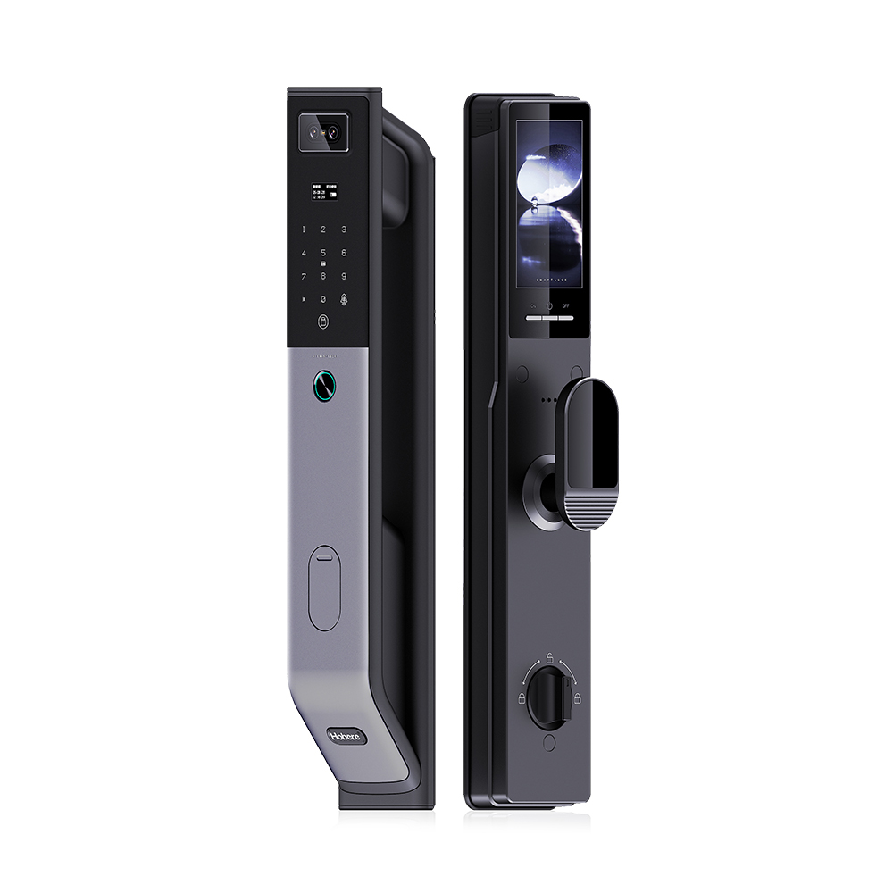 Simple Style Smart Lock Finger Vein Face Recognition Fingerprint Password Card Unlock Aluminum Door Memory Card Home Security