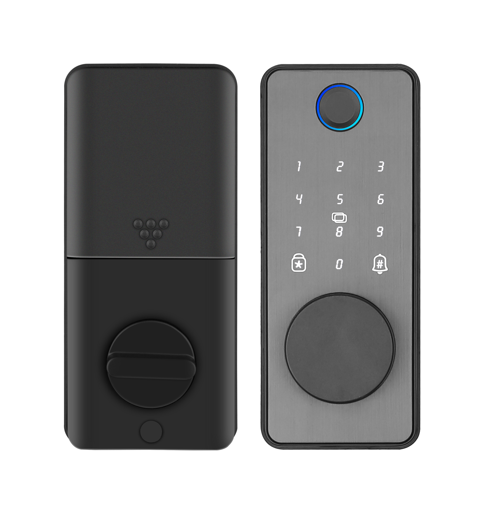 Smart Fingerprint Door Lock Tuya APP Smart Lock Keyless Entry Door Lock with Fingerprint Password Card Bluetooth and IML Finish