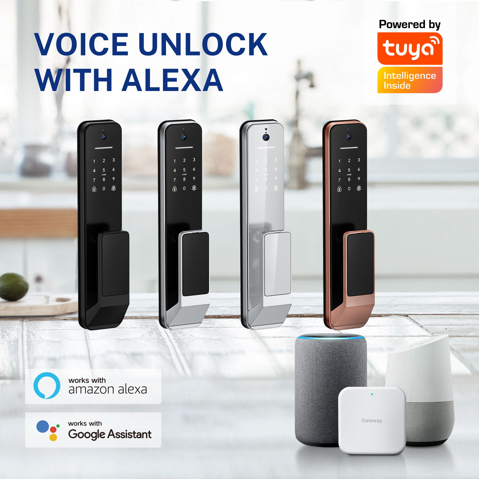 Liliwise Face Recognition Door Lock Automatic Locking With Face Scan Camera Fingerprint Keypad Lock Tuya Wifi Smart Door Lock