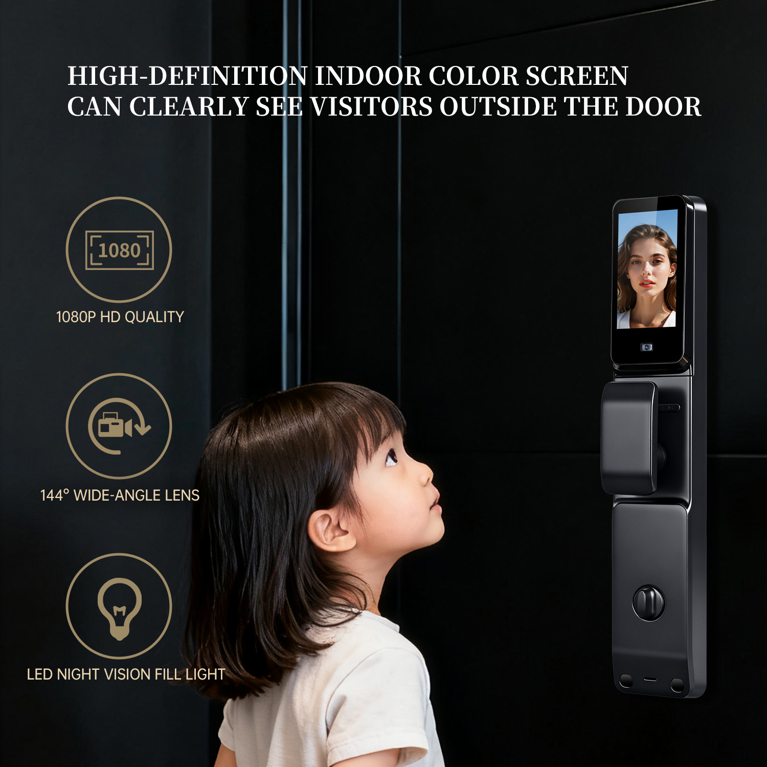 Palm Vein Intelligent Face Recognition Door Lock Digital Biometric Fingerprint Smart Door Lock with Camera