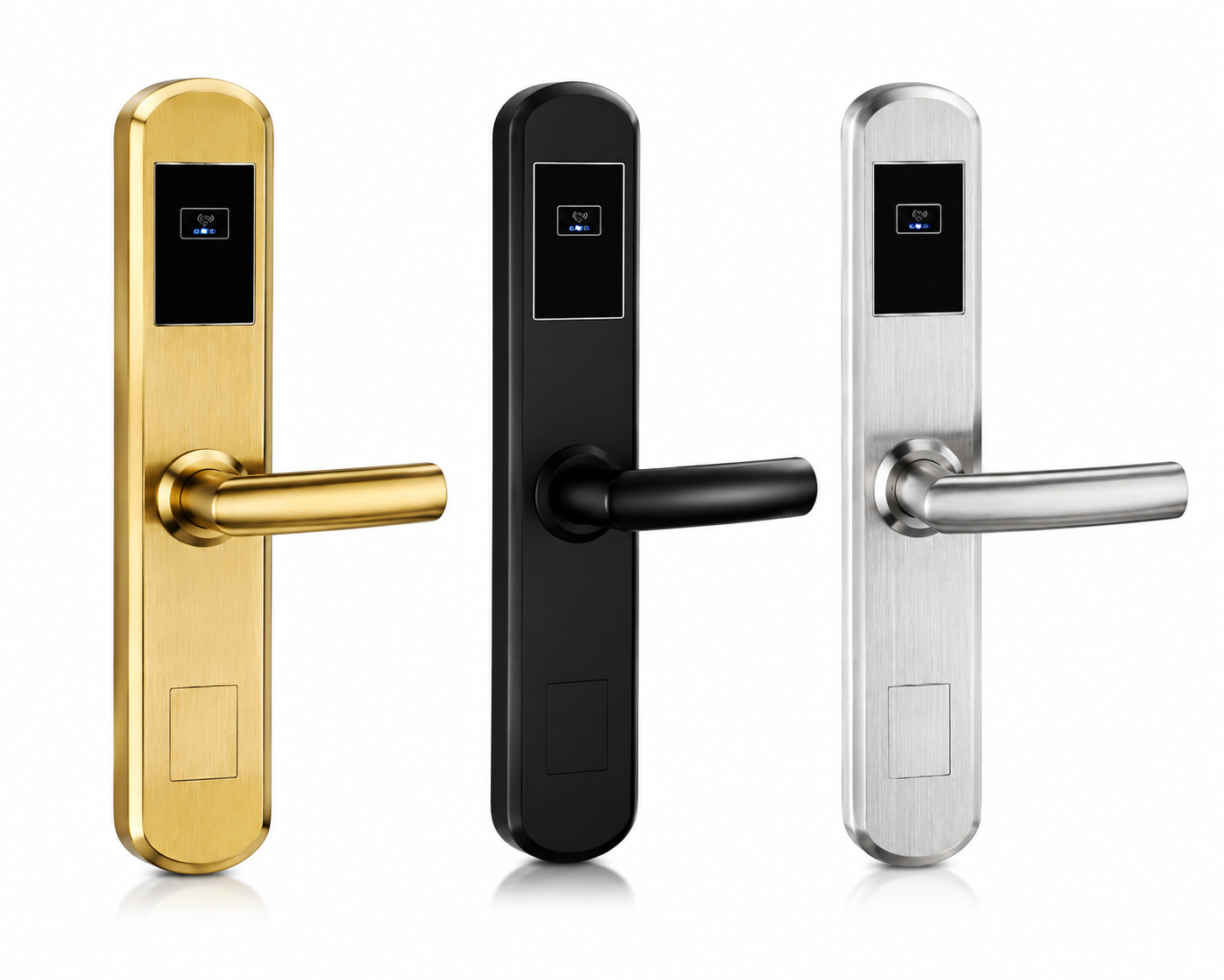 Smart for Hotel Door Lock FDHL-E200-S-BLE Slim Stainless Steel RFID Keyless Digital TTLock Cloud Tuya App | Fox Domotics