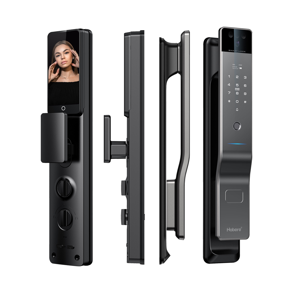 New Waterproof Smart Lock 3D Facial Biometric Recognition Fingerprint Password Keyless Entry Villa Anti-theft Door Lock