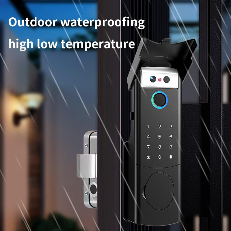 Electronic Tuya WiFi APP Remote Control Digital Double Keypad Fingerprint Rim Smart Gate Lock for Door Cerradura Inteligente