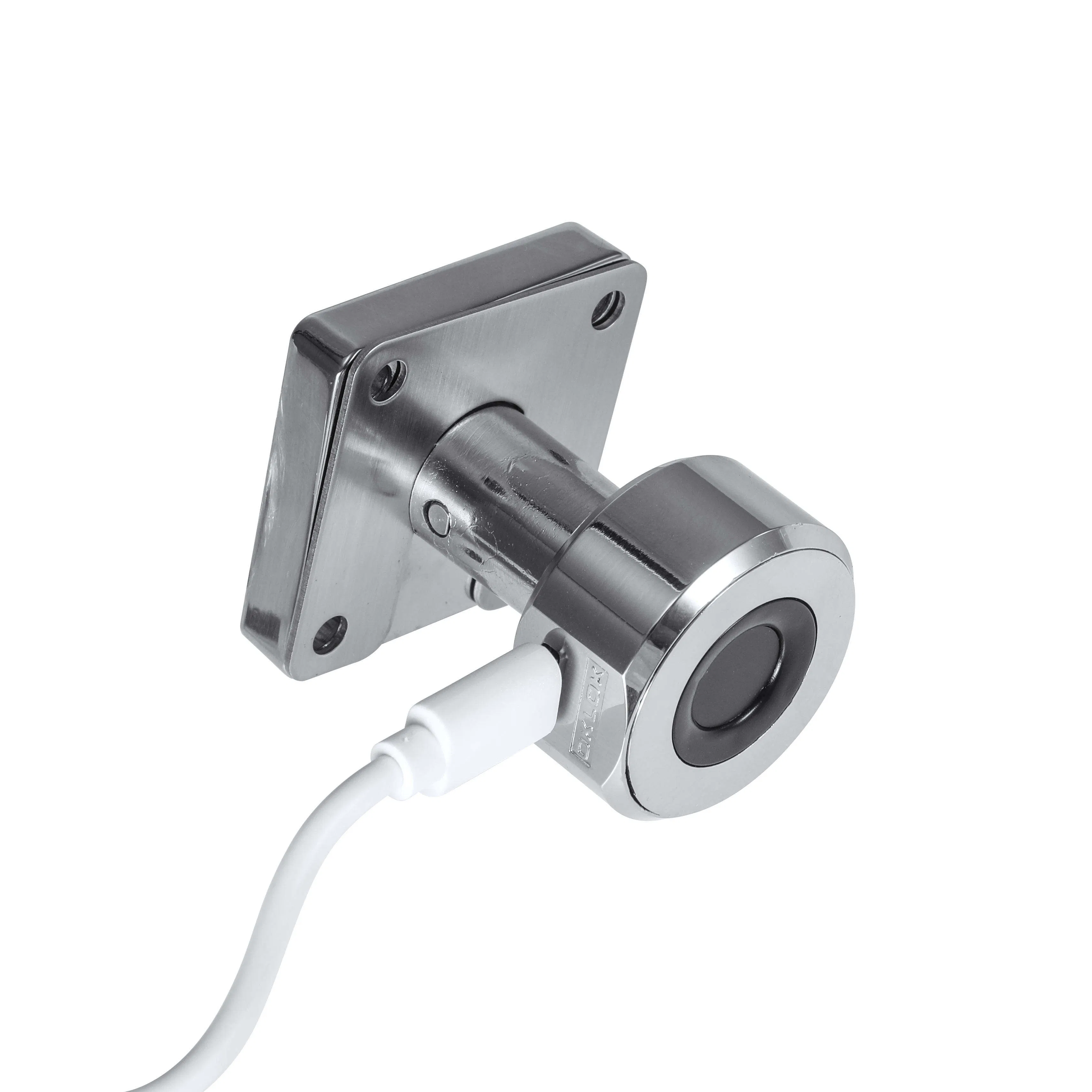 Office Storage Locker Keyless Intelligent Silver Zinc Alloy Smart Fingerprint Cabinet Lock