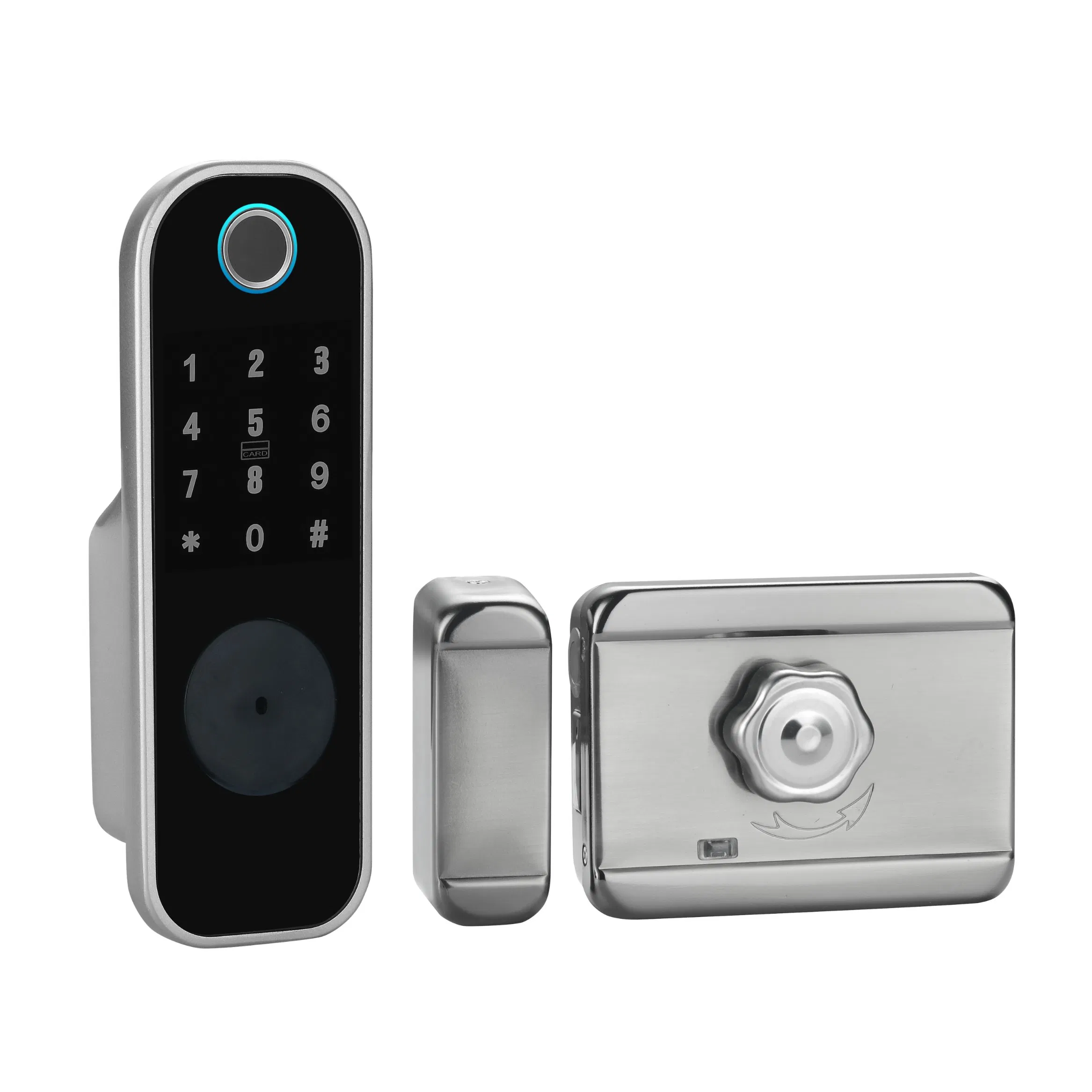 Access Control System Fence Door Dual Fingerprint Waterproof Outdoor Rim Smart Lock