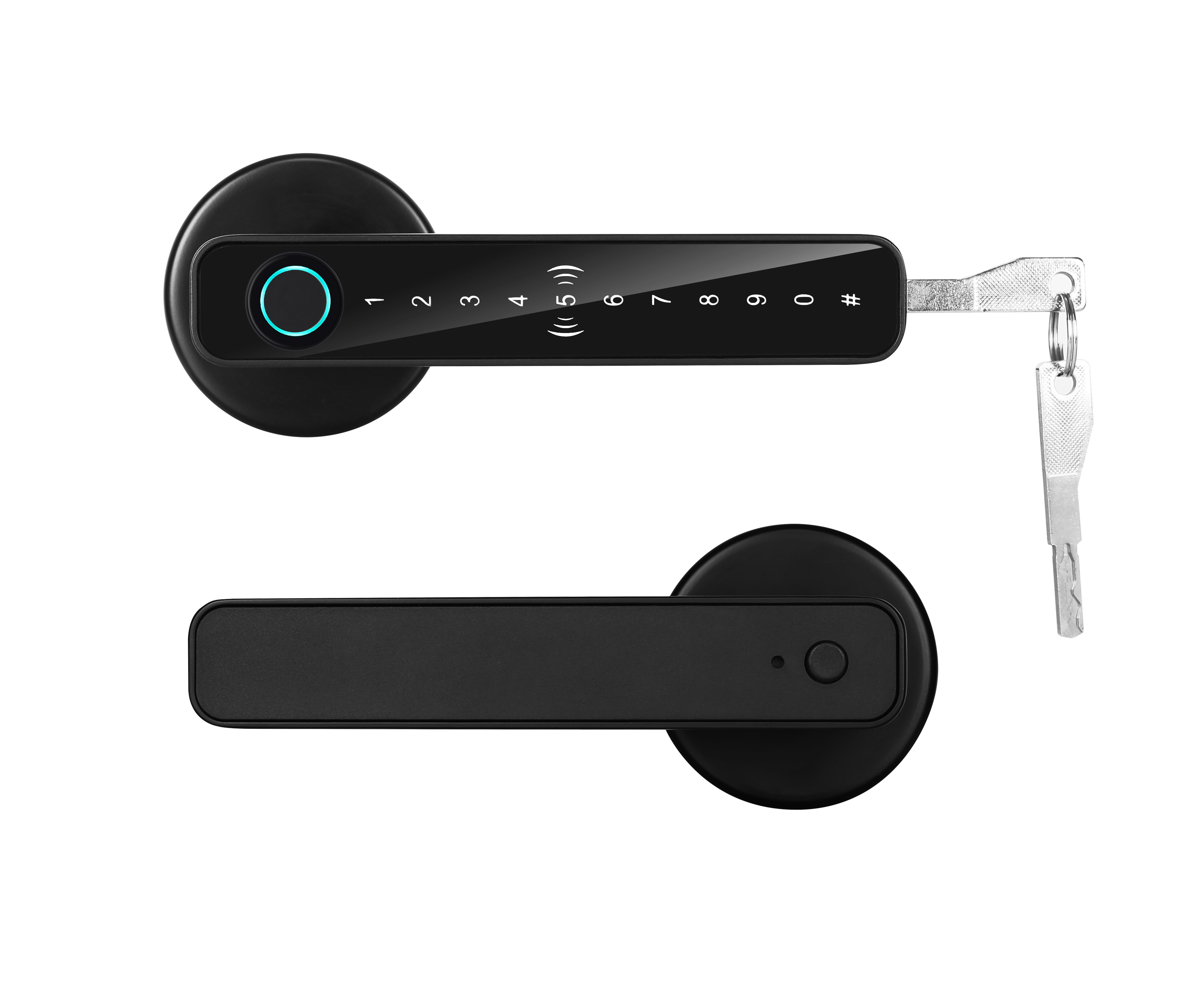 For ZSF3 Tuya Smart Fingerprint Door Lock App Control Key Card Keypad Keyless Entry Cloud Storage for Steel/Aluminum Doors