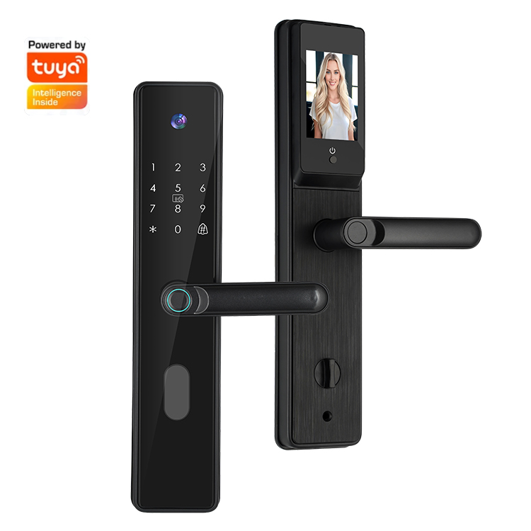 High Quality Waterproof WiFi TUYA App Smart Digital Lock Keyless Deadbolt Lock Electric Handle Front Door Lock With Keypad