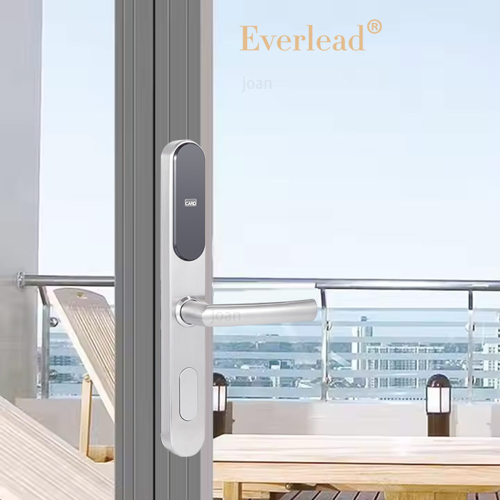 Slim Body Digital MIFARE Card 5-Star High End Stainless Steel CE Certificate Lock for Sliding Door 3585 European-Standard Mortise Hotel Door Card Lock