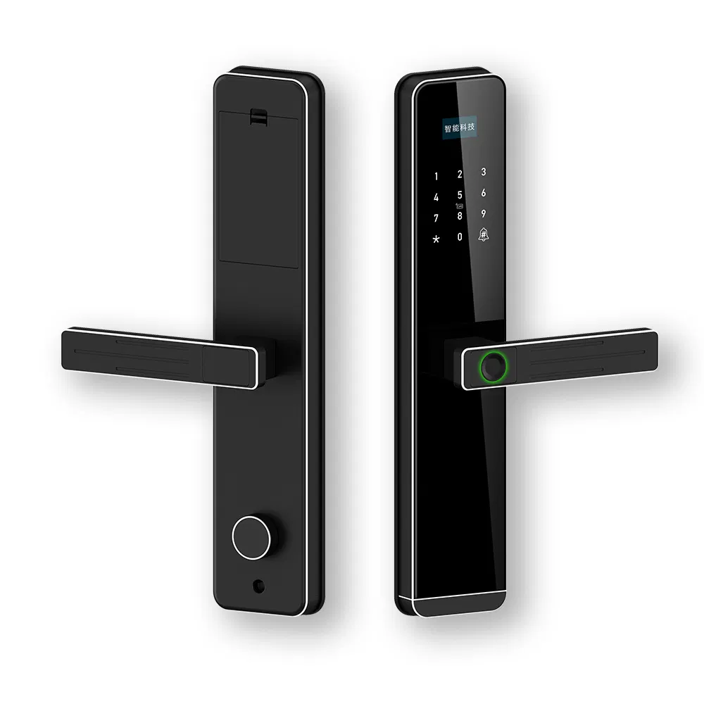 Smart Home Outdoor Gate Door Electric Rim Lock Tuya APP Fingerprint Control Lock