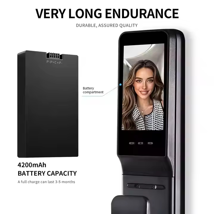 Factory Waterproof Tuya APP Electronic Digital Locks 3D Face Recognition Palm Fingerprint Smart Outdoor Lock with Israel Mortise