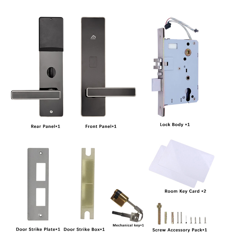 Hot Selling Wholesale Access Control System Smart Card RFID Keyless Entry Stainless Steel Hotel Door Lock Security Cloud Data