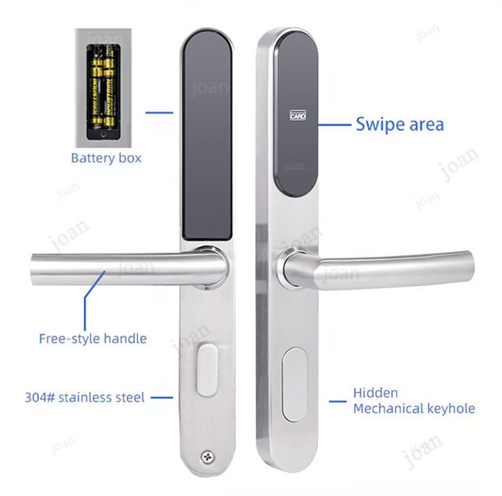 Smart 3585 Mortise RFID Card Encoder Keyless Encoder Door Lock Waterproof Stainless Steel Sliding Gate Lock Digital Apartment 5 Star Software Door Lock