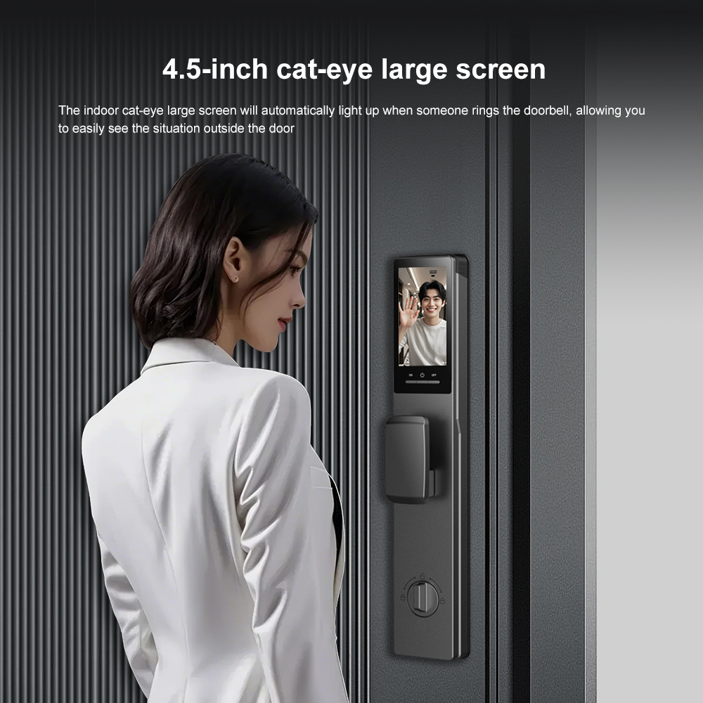 CNC Precision Engraving Smart Lock Palm Vein Face Recognition Hotel Apartment Tuya APP Remote Control Smart Lock