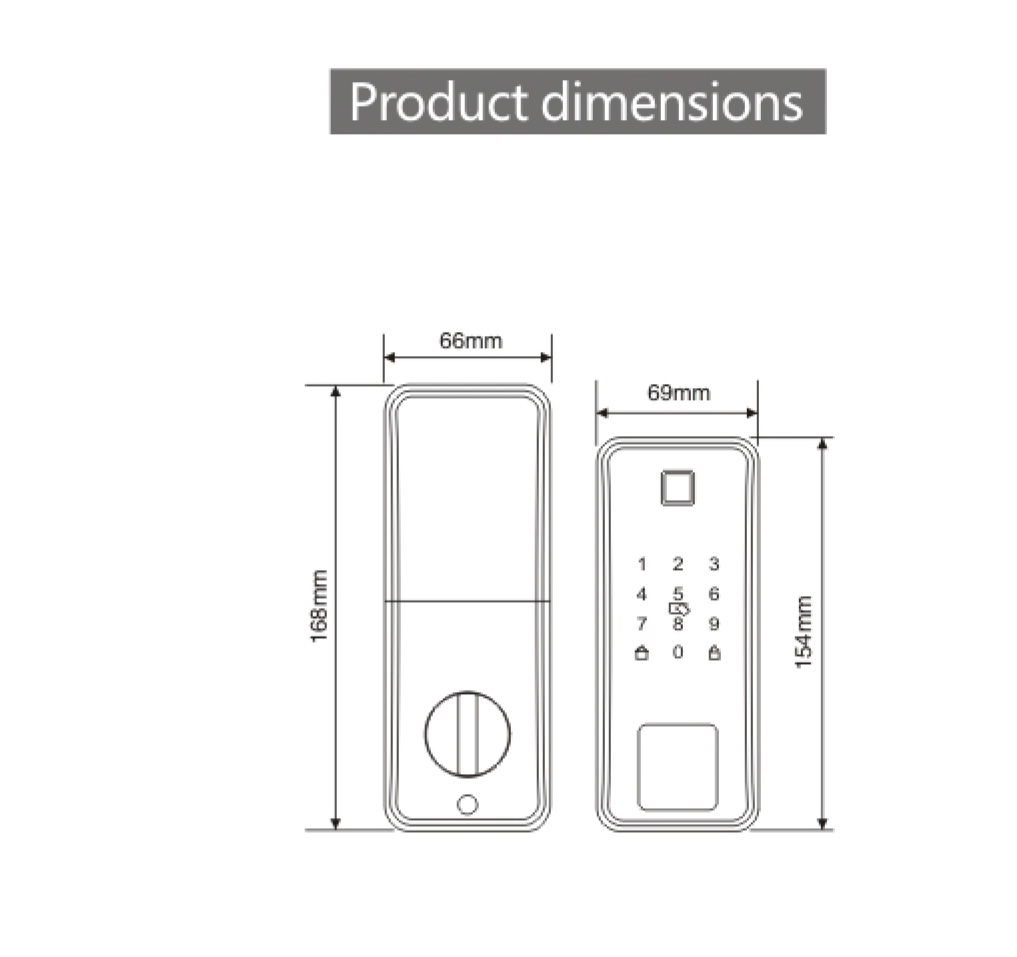 Smart Home Zinc Electronic Keyless Entry Door Lock Auto-Locking Waterproof Touchscreen Keypad Fingerprint App Control Zinc