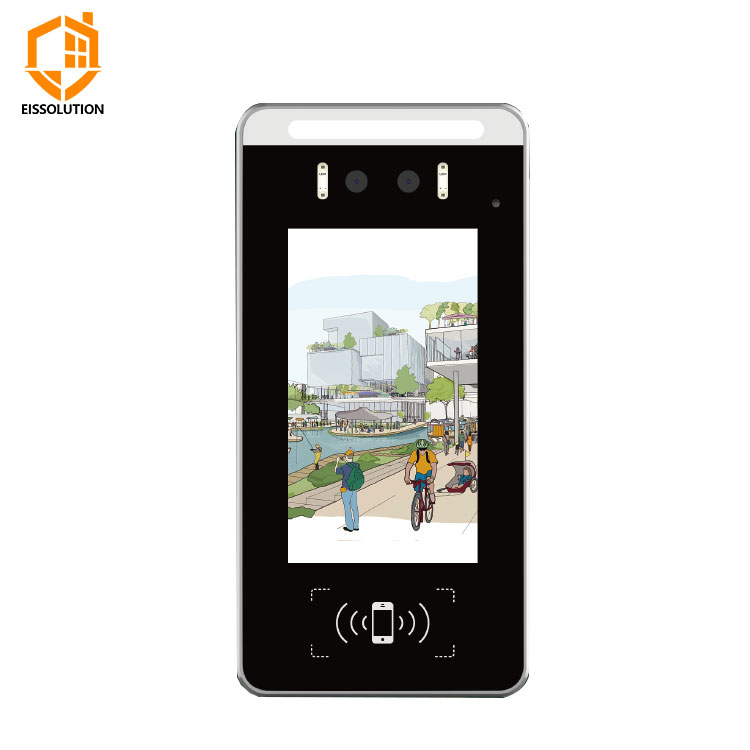 EISSolution Visual Intercom Linux Operating System Access Control System Rfid Card Biometric Door Lock Face Recognize Machine