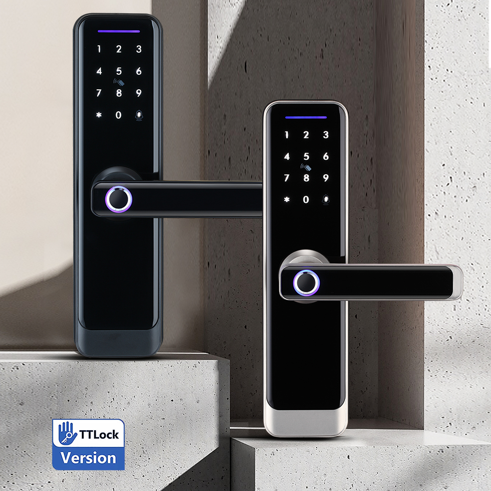 TTlock BLE APP Cerradura Inteligente Interior Wooden Door Digital Lock Home Secure Fingerprint Code Card Unlock Smart Gate Lock